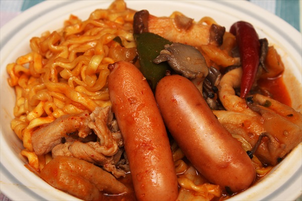 辛いラーメンで鍋