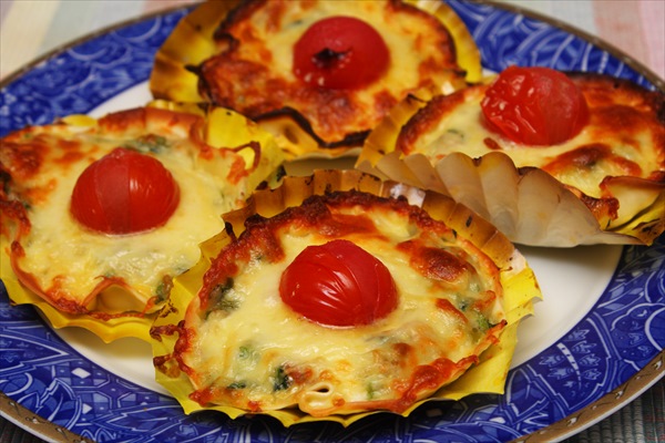パクチーと空心菜のキッシュ風