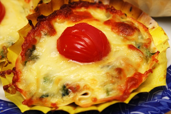 パクチーと空心菜のキッシュ風