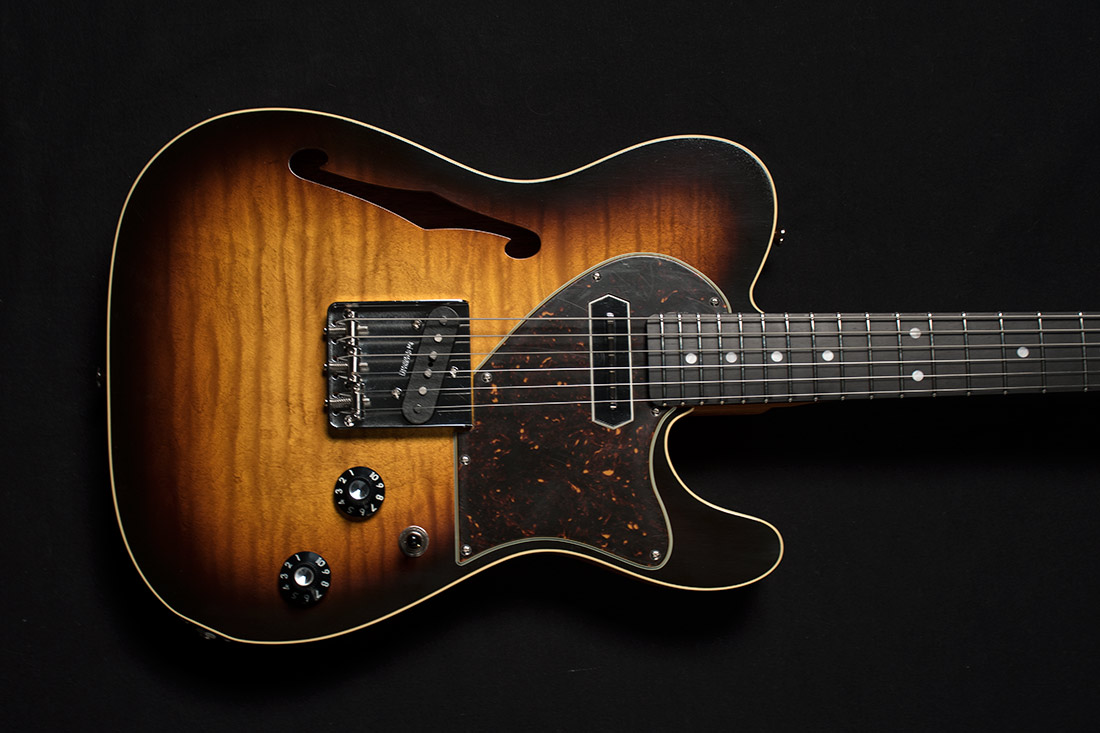 K.Nyui Custom Guitars KNTE Thinline Green 国産ギター シン