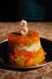前夜に作ったゼリーケーキ。