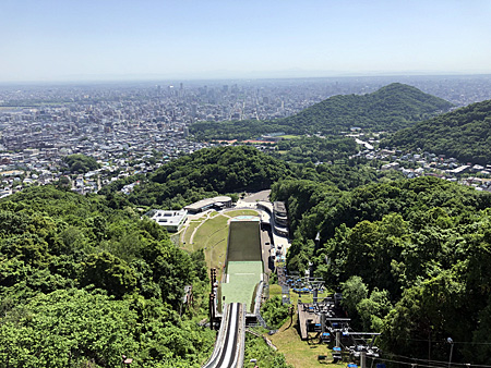 ジャンプ台の上から見た風景