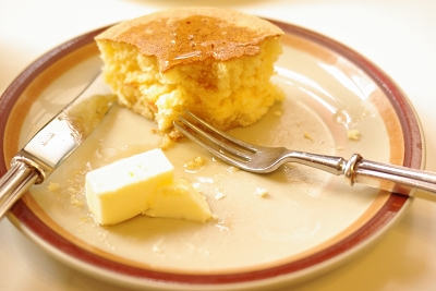 食べかけホットケーキ