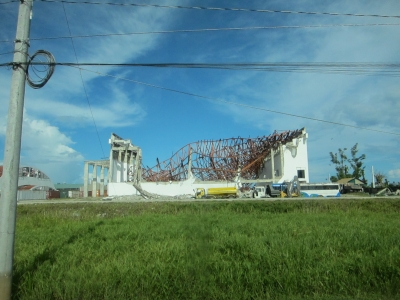destroyed building
