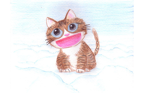 天使になった猫チョキ