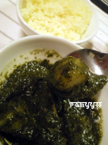 ほうれん草とモロヘイヤのカレー