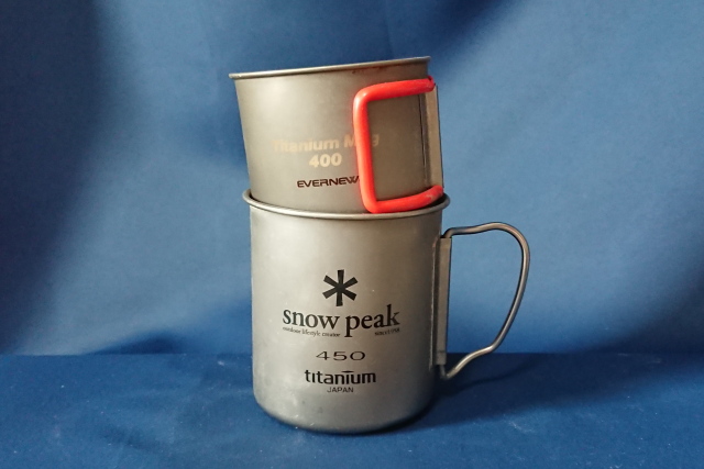 Snowpeak,EVERNEWチタンカップ スタッキングセット 親しい