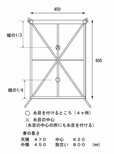 角凧の骨組み