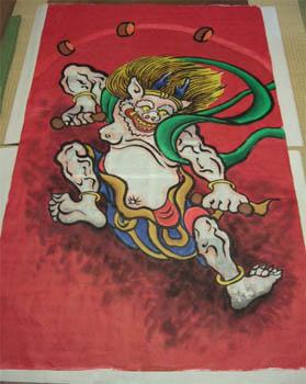 凧絵 雷神