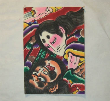 津軽凧絵 「大和武尊と熊襲」