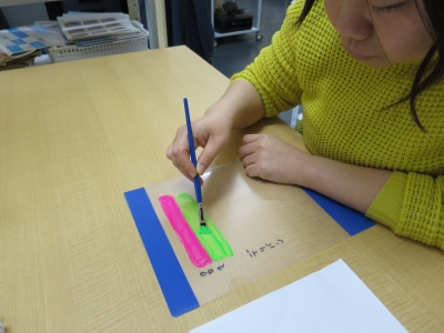 ボディペイント 耐水性検証 準備