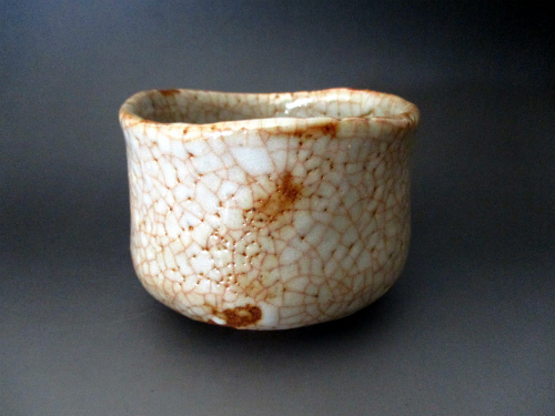 無地志野茶碗(見事な貫入) | ギャラリー窯倉陶芸家藤田登太郎茶碗