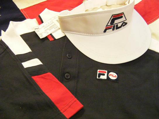 FILA 90s デッド 新品 サンバイザー HIPHOP 当時 80s Y2K FILA フィラ テニスキャップ・バイザー レディース サンバイザー