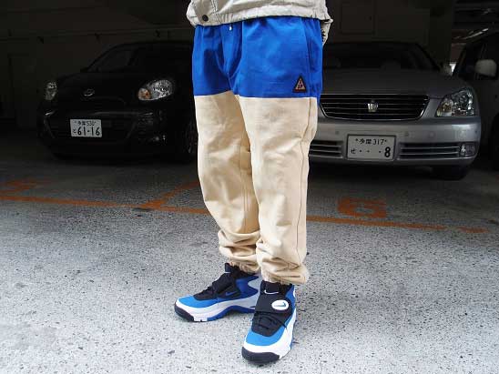 くすみ水色 the Apartment×NAJEEB SHEIKH コラボ ジョガーパンツ