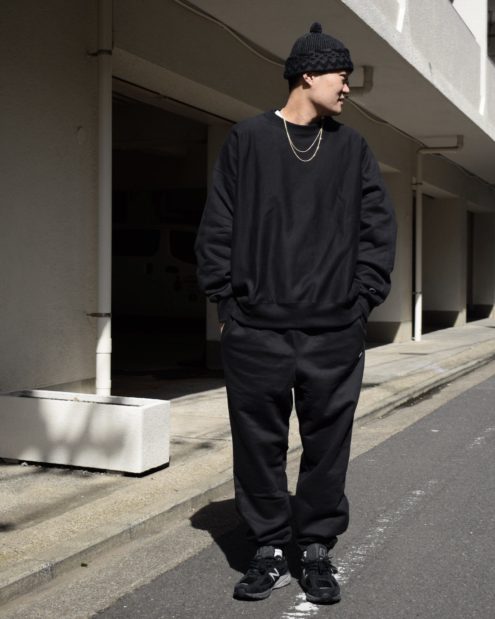the apartment almeda club reverse weave黒 中古】Champion×The Almeda Club×the Apartment REVERSE WEAVE