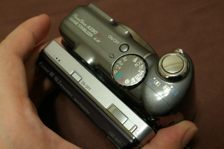 パワーショットa590isとの比較