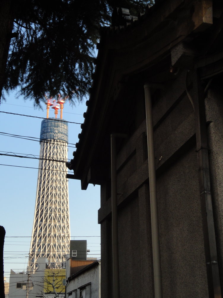 牛嶋神社から東京スカイツリー