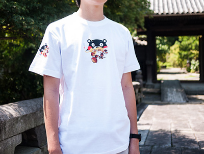 くまモン 和柄 Tシャツ コーデ