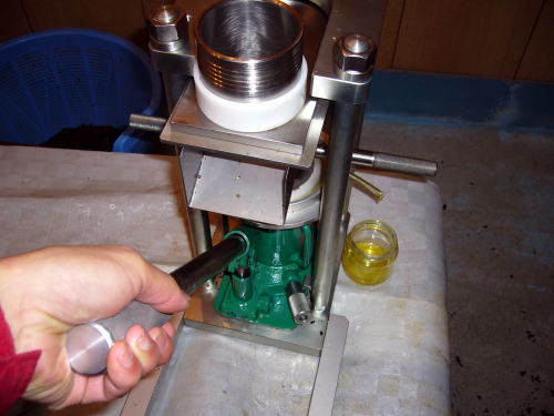 えごまを手動搾油機で搾ってみました。 | 有限会社 石野製作所 実験ブログ