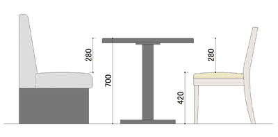 店舗のテーブル 椅子の寸法と選び方 繁盛する店舗デザイン 開業豆知識