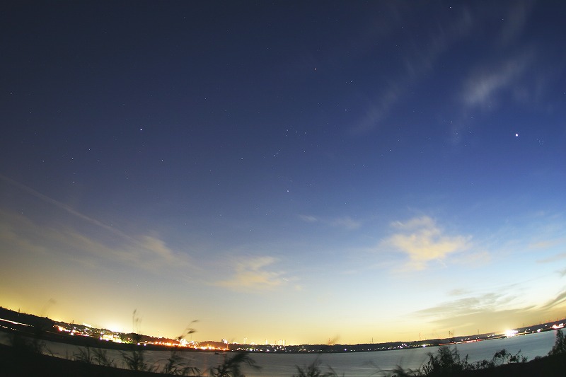 印旛沼の星空