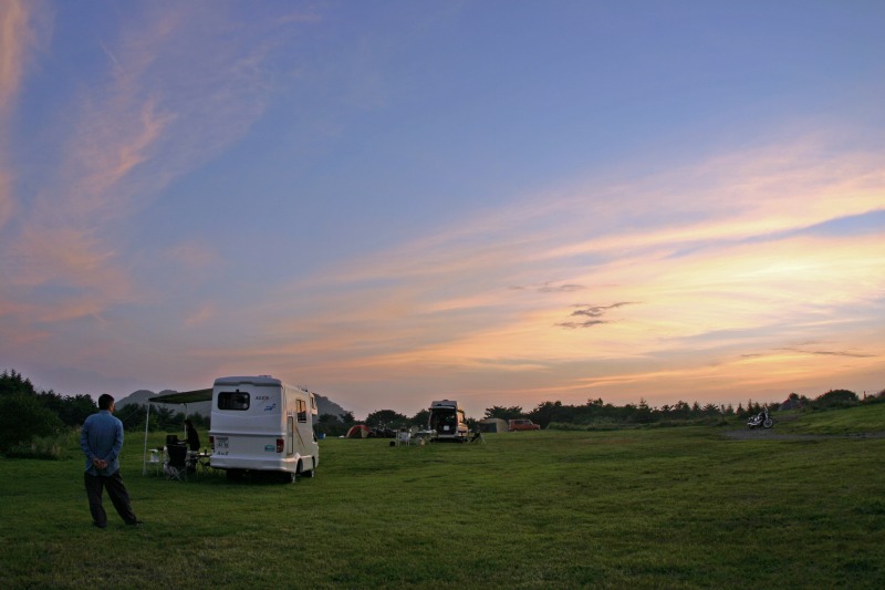 夕焼けの内山牧場