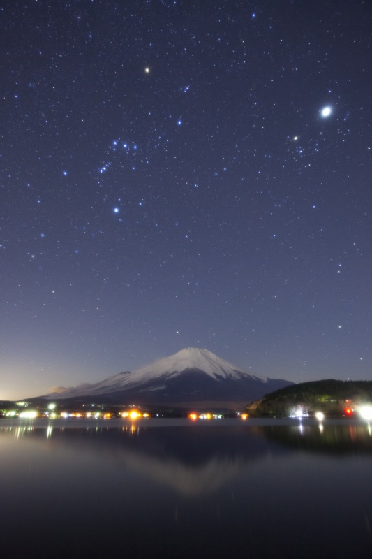 山中湖からの富士山と星空 星空のある風景写真blog 眠りたくない夜がある