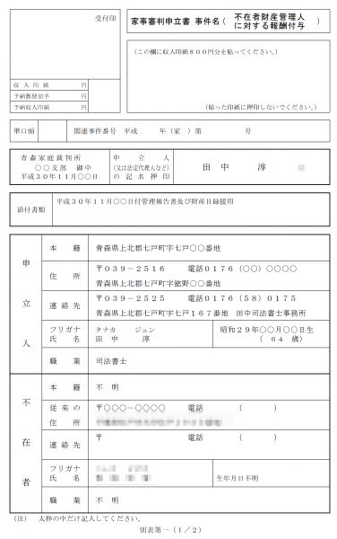 管理 財産 人 者 不在