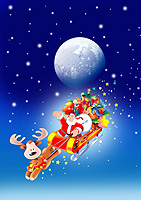クリスマス電報 Moon Santa クリスマス電報 Moon Santa