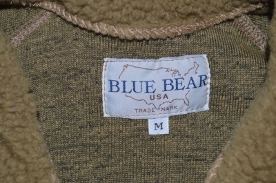 新品　【BLUE BEAR】ブルーベア　フリースジップジャケット カナダ製