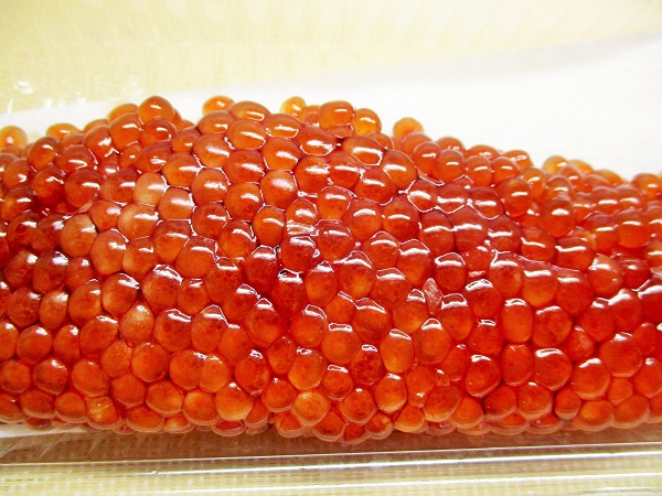 北海道産 生筋子 262g/1129円(税込) ロピアで購入。