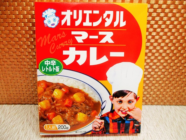 オリエンタル マースカレー 200g/196kcal/199円(税込) OKで購入。