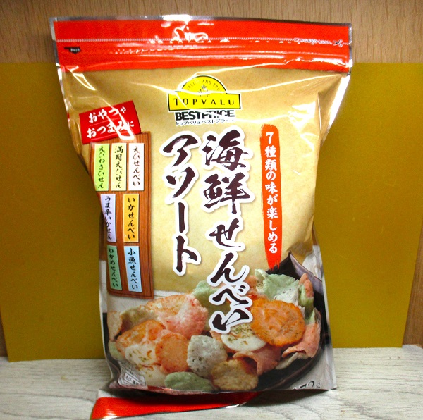 2023年12月14日(木)TOPVALU BEST PRICE 海鮮せんべいアソート 食べたものを記録しています。