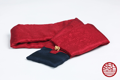 マフラー Silk red+navy商品