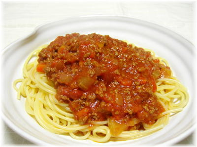 手作りミートソースパスタ