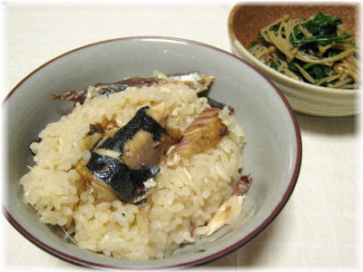 サンマの炊き込みご飯