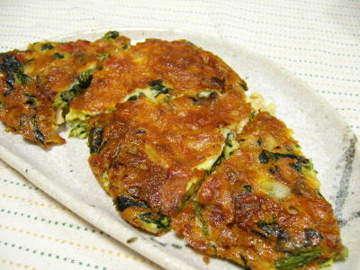 ほうれん草の手抜きキッシュ
