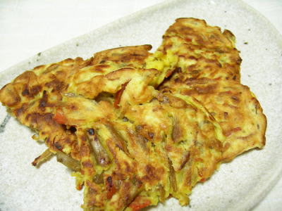 ゴボウのお好み焼き