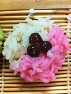 上生菓子 きんとん 紅白