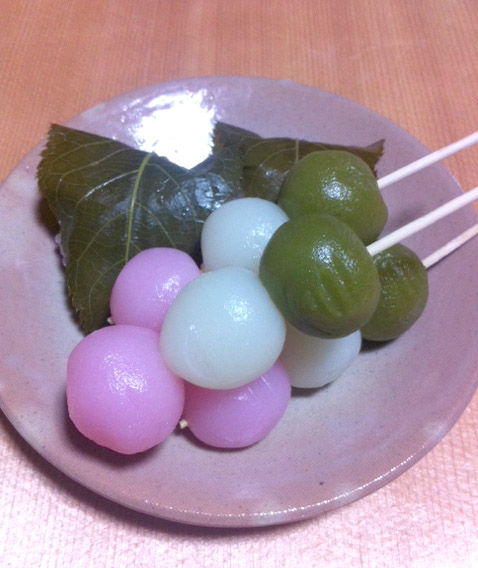 京都の和菓子 ひな祭り 桜餅 花見団子