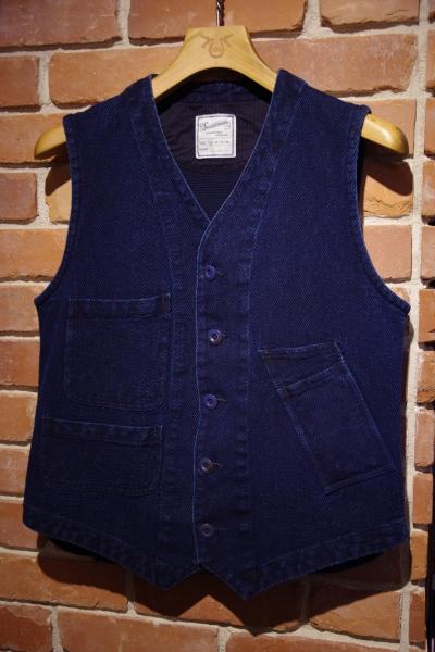 サウンドマン Marcy Vest インディゴ刺し子38サイズ サウンドマン Marcy Vest インディゴ刺し子38サイズ Soundman Marcy