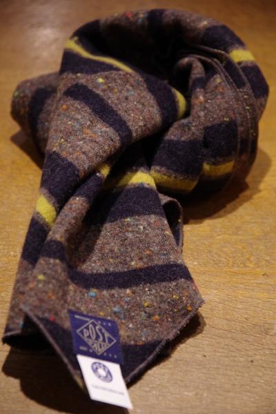POST OVERALLS E-Z Scarf アメリカ製 マフラー DEADSTOCK】U.S.MILITARY WOOL SCARF 米軍 チューブマフラー
