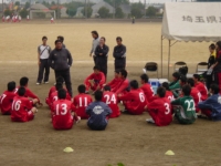 試合後のミーティング