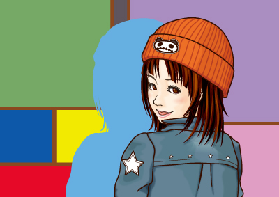 振り向き少女