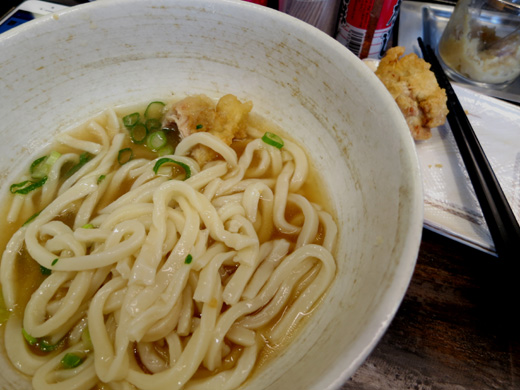 先週残したうどん