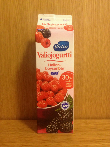 ヘルシンキのスーパーで買ったヨーグルト