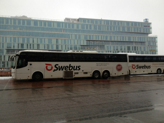 swebusでストックホルム市内へ