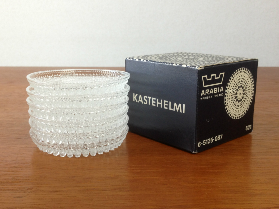 Kastehelmi/カステヘルミ プレート8.5cm クリア 6個セット(箱付き) 001