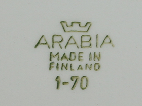 ARABIA/アラビア Tytti/テュッティのバックスタンプ