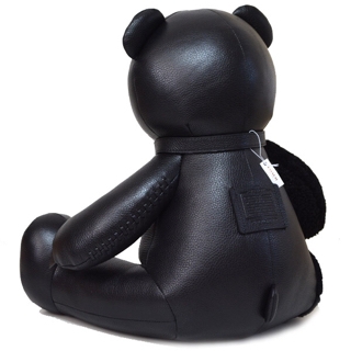 【未使用保管品】コーチ バスキア ぬいぐるみ テディベア 本革 レザー ブラック 未使用保管品】コーチ バスキア ぬいぐるみ テディベア 本革